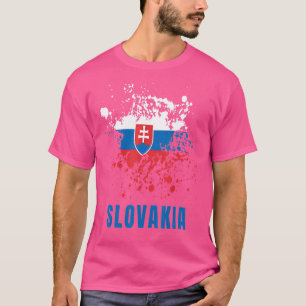 T-shirt Slovaquie Retro Vintage Aquarelles Sport Slovaque