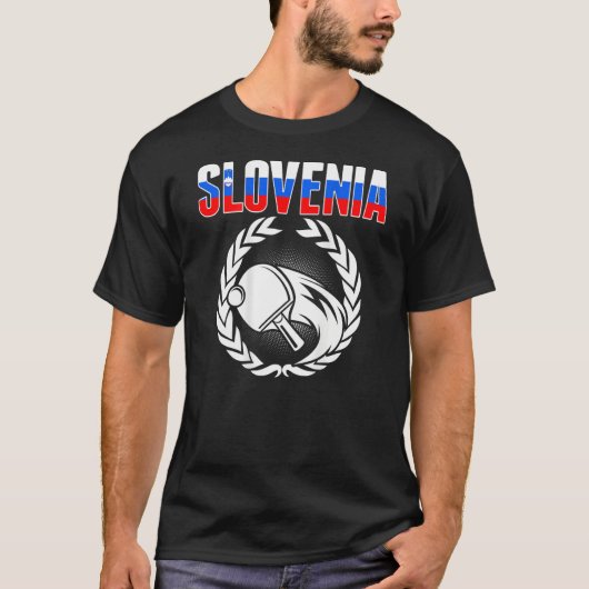 T-shirt Slovenia Ping Pong  Slovenian Table Tennis Support (Devant)