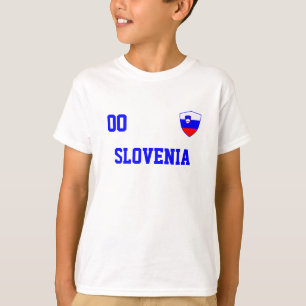 T-shirt Slovénie Nom Et Numéro Personnalisés Football