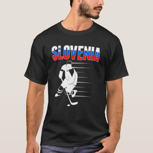 T-shirt Slovénie Ventilateurs De Hockey Sur Glace (Devant)