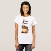 T-shirt Slow Brew Coffee Sloth (Devant entier)
