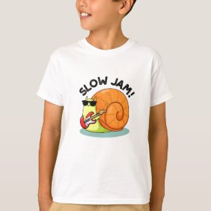 T-shirt Slow Jam Funny Musique Snail Pun