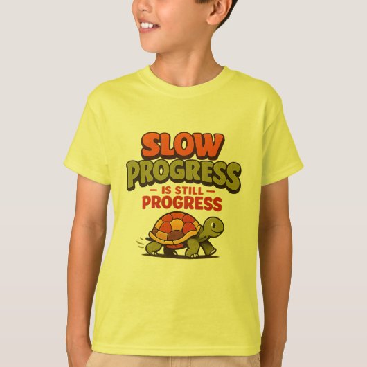 T-shirt Slow Progress Is Still Progress Turtle Motivation (Devant)