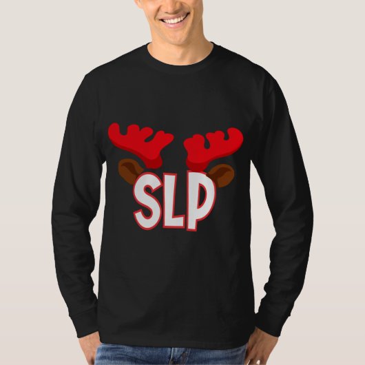 T-shirt SLP Early Intervention Therapy Christmas Reindee (Devant)