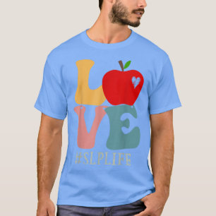 T-shirt SLP Love Apple Super Retro Cute Retour À L'École