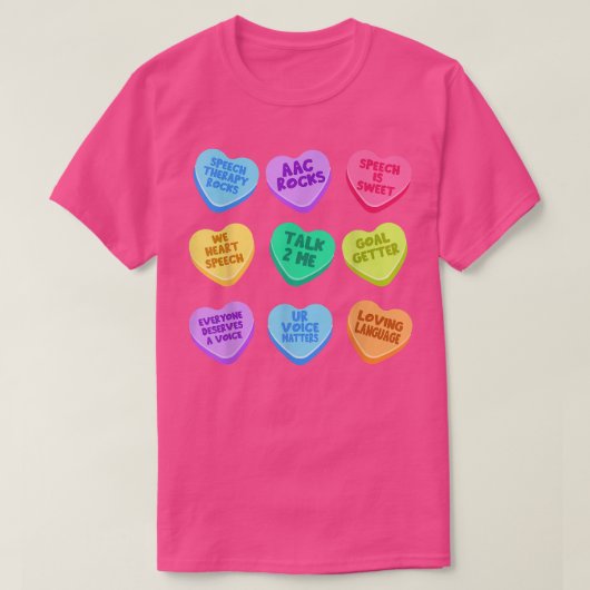 T-shirt SLP Saint Valentin Pastel Candy Heart SLPA Discour (Design devant)