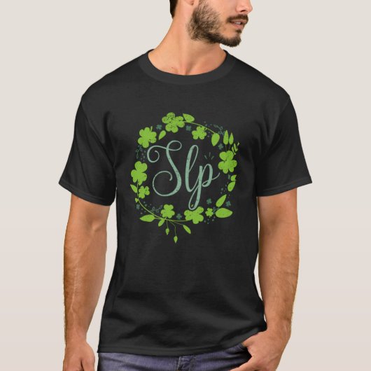 T-shirt SLP St Patrick Artwork Discours Langue Pathologist (Devant)