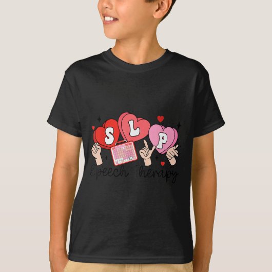 T-shirt Slp Valentine's Day Speech Language Pathologist St (Devant)