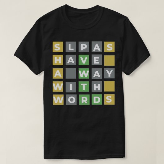 T-shirt SLPA Wordle Fan Shirt (Design devant)