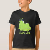 T-shirt Slug Life Funky Green Slug Pun Dark BG (Devant)