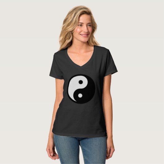 T-shirt Small Yin Yang, Tai chi, Qi gong, polarity, dualit (Devant entier)