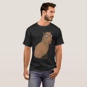 T-shirt Smart Capybara with Glasses Work Outfit Home offic (Devant entier)