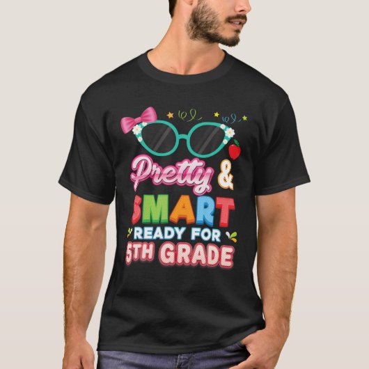 T-shirt Smart Et Plutôt Prêt Pour La 5Ème Classe Mignonne (Devant)