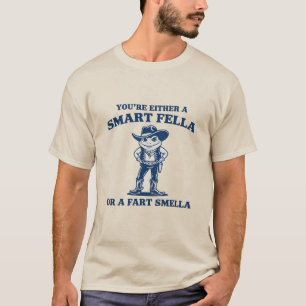 T-shirt Smart Fella ou Fart Smella Grenouille Rétro Mème D
