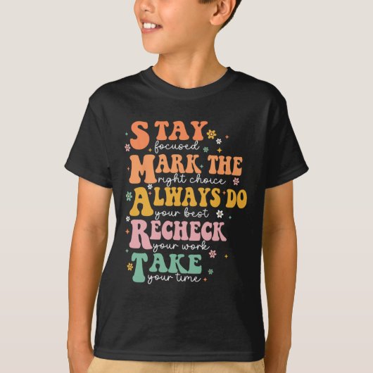 T-shirt Smart Test Day Squad Funny Student Teacher Test Te (Devant)
