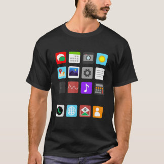 T-shirt Smartphone Mobile App Cellule Téléphone Costume Ha