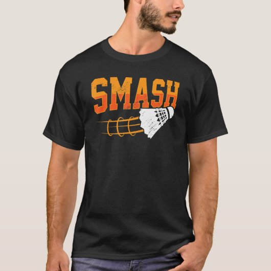 T-shirt Smash Graphic Badminton Player Shuttlecock Player (Devant)
