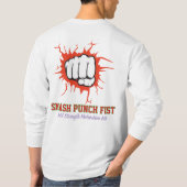 T-shirt Smash Punch Fist – Bold Strength Motivation Art (Dos)