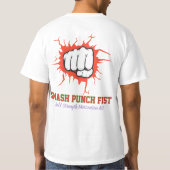 T-shirt Smash Punch Fist – Bold Strength Motivation Art (Dos)