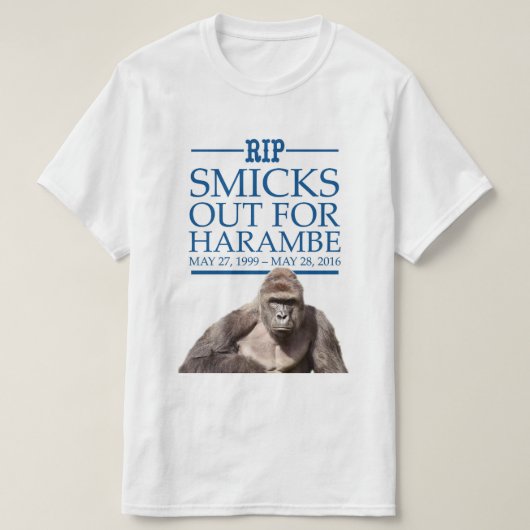 T-shirt Smicks pour Harambe (Design devant)