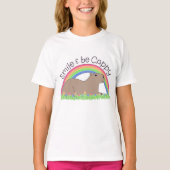 T-shirt Smile and Be Cappy mignon et heureux capybara (Devant)