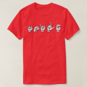 T-shirt SMILE ASL Sign Language Design 3 (Design devant)