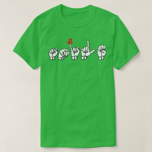 T-shirt SMILE ASL Signal Language Design 6 (Design devant)