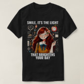T-shirt Smile Bright Funny Enseignant en mathématiques ret (Design devant)