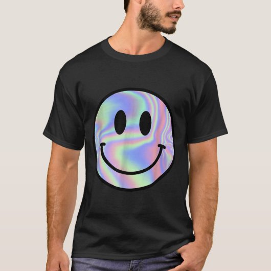 T-shirt Smile Face Shirt Happy Smiling Face Rave Edm Music (Devant)