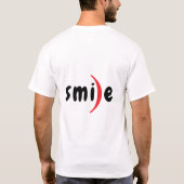 T-shirt Smile Typographie créative avec design de courbe r (Dos)