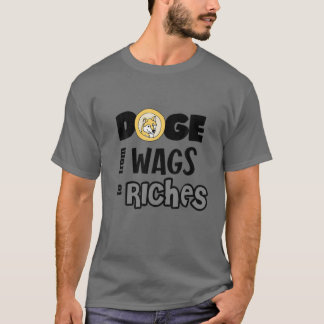 T-shirt Smilecryptos Dogecoin Dogecoin Chien Riches Crypto