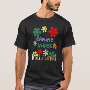 T-shirt Smilemoretees Canine Vibes Retro Chien