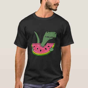 T-shirt Smilenows Funny Rex Dinosaur Manger Watermelon Car
