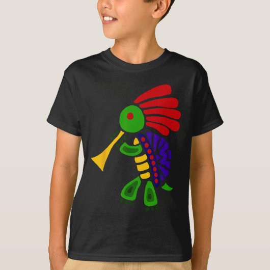 T-shirt Smiletodaytees Funky Turtle Dancing Kokopelli (Devant)