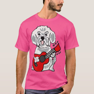 T-shirt Smiletodaytees Funny Bichon Frise Chien Jouant Gui