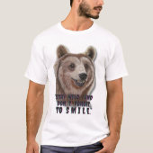 T-shirt Smiling Bear - White Editon (Stay Wild Quote) (Devant)