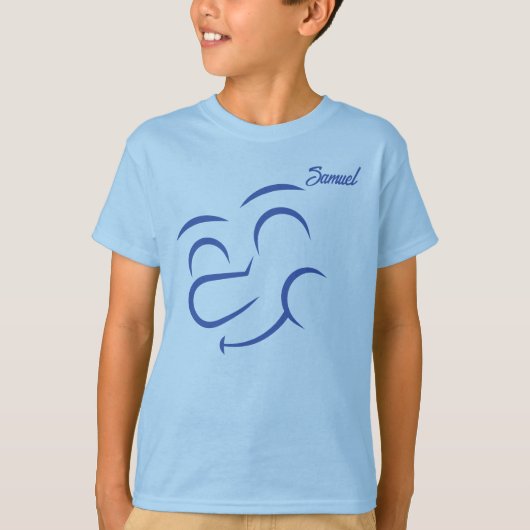 T-shirt Smiling Face Personnalisable Boy's (Devant)