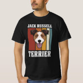 T-shirt Smiling Jack Russell Terrier Retro (Devant)