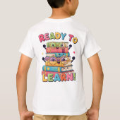 T-shirt Smiling Kawaii Book Stack – Back to School Fun! (Dos)