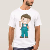 T-shirt Smiling School Boy avec sac à dos (Devant)