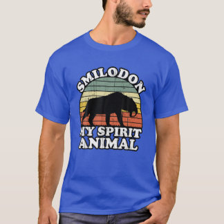 T-shirt Smilodon Est Mon Esprit Animal Saber Tooth Tiger L