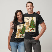 T-shirt Smirking Kitten Christmas Chaos2 (Unisexe)