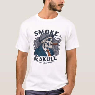 T-shirt  "Smoke & Skull – Esthétique Sombre, Attitude Féro