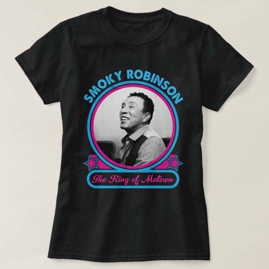 T-shirt Smokey Robinson Le Roi De Motown (Design devant)