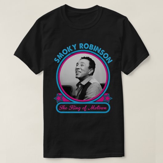 T-shirt Smokey Robinson Le Roi De Motown (Design devant)