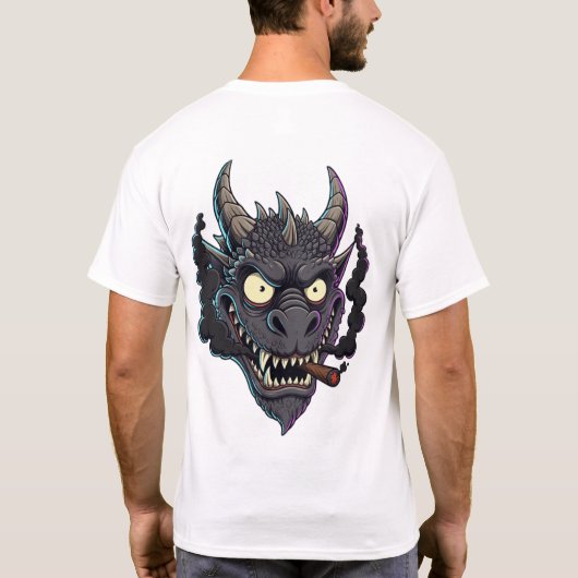 T-shirt Smokin' Obsidian Dragon (Dos)