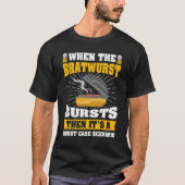 T-shirt Smoking And Grilling German Wurst (Devant)