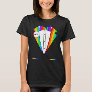 T-shirt Smoking Gay Pride Tuxedo Mois de la fierté LGBT