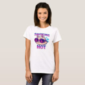 T-shirt Smoking Hot | Funny Neon Cat Retro (Devant entier)
