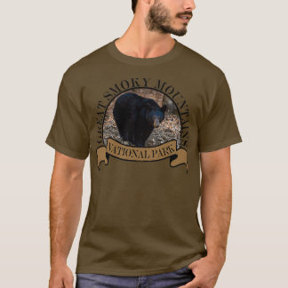 T-shirt Smoky Mountain National Park Cades Cove Ours Noir